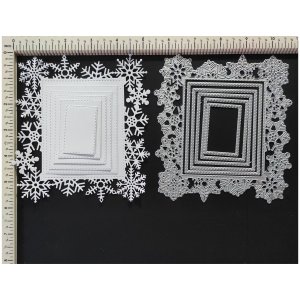 SNOWFLAKE BORDER RECTANGULAR