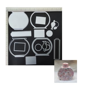 PERFUME BOTTLE SHAPE SCRAPBOOK DIE SET