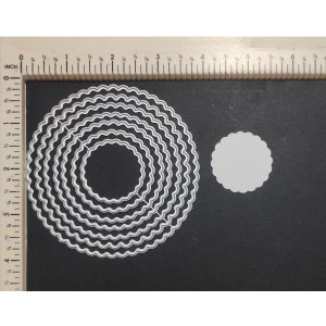 WAVE EDGE CIRCLE SHAPE NESTED