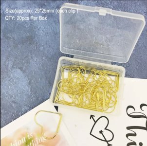 PAPER CLIP-HEART GOLD