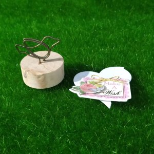 WOODEN SMALL PHOTO TABLE STAND-BIRD PATTERN