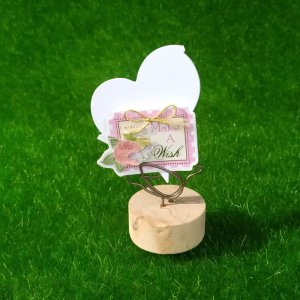 WOODEN SMALL PHOTO TABLE STAND-BIRD PATTERN