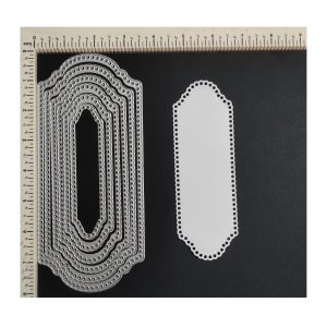 SLIMLINE SCALLOPED EYELET RECTANGLE