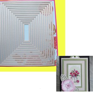 DOUBLE STITCH RECTANGLE NESTED