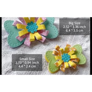 2 SIZE DOUBLE LAYER FLOWER BOW