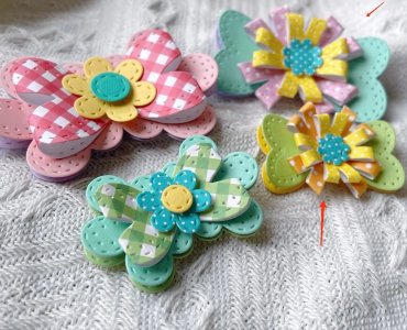 2 SIZE DOUBLE LAYER FLOWER BOW