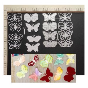 8 PC BUTTERFLY LAYERED DIES