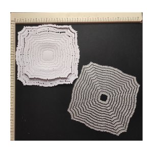 TORN EDGED IRREGULAR SQUARE NESTED