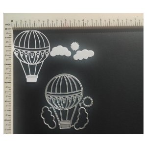 HOT AIR BALLOON WITH CLOUD SUN