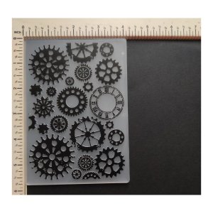 GEAR BACKGROUND EMBOSSING FOLDER