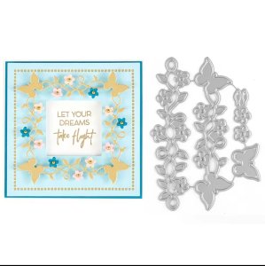 FLORAL AND BUTTERFLY BORDER