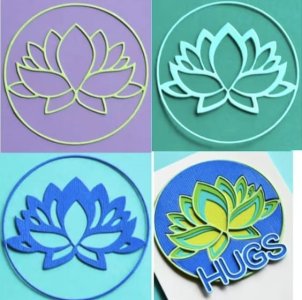 LAYERED LOTUS IN A CIRCLE