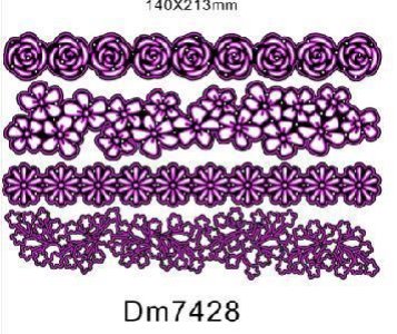 FLORAL BORDERS SET OF 4