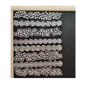 FLORAL BORDERS SET OF 4