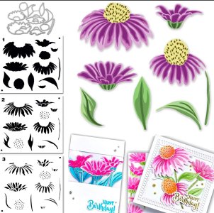 STENCILS WITH COORDINATE DIES